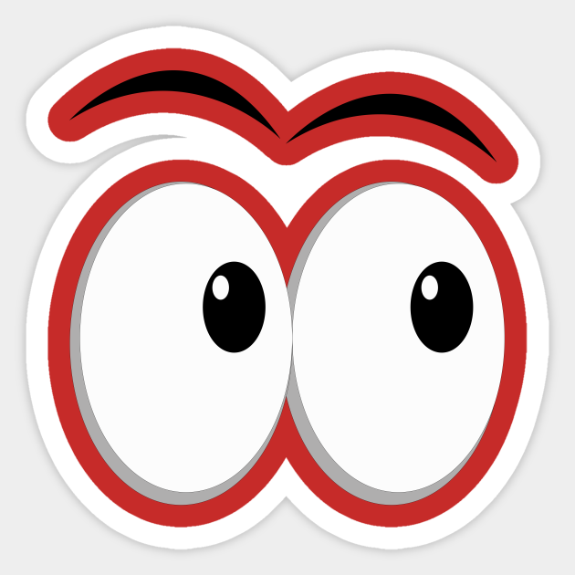 Rolling Eyes T-shirt - Eye Cartoon - Sticker | TeePublic